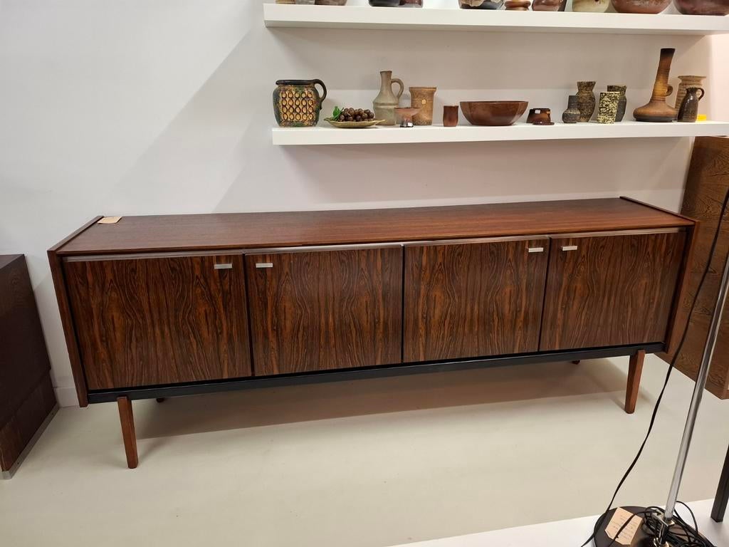 Vintage Palissander dressoir lowboard sideboard mid century, Huis en Inrichting, Kasten | Dressoirs, Zo goed als nieuw, 150 tot 200 cm