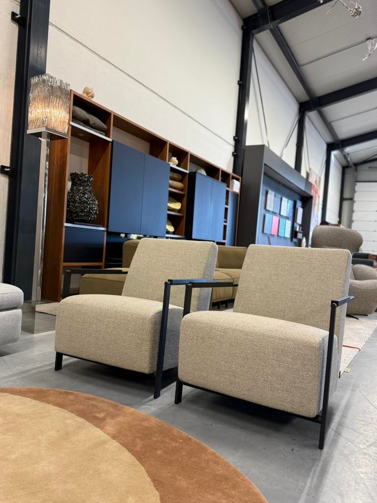 2 Nieuw Harvink Alowa Fauteuil Monza off white Design Stoel, Huis en Inrichting, Fauteuils, Harvink, Nieuw, 75 tot 100 cm, Ophalen of Verzenden