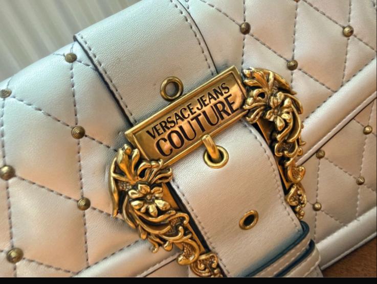 Versace Jeans Couture tas, Ophalen of Verzenden, Gebruikt, Wit, Schoudertasje