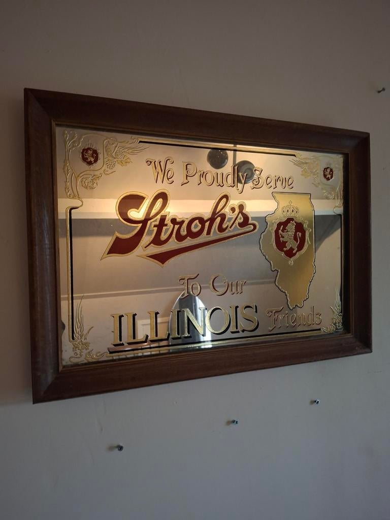 Stroh's Reclame Spiegel - 55x38 cm, Ophalen