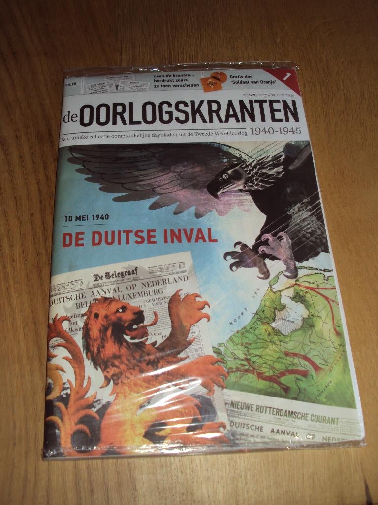 Oorlogskrant met dvd soldaat van oranje, Verzamelen, Ophalen of Verzenden, Nederland, Boek of Tijdschrift