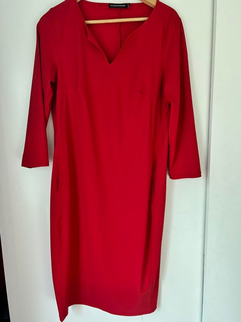Studio Anneloes simplicity jurk L travel rood, Kleding | Dames, Ophalen of Verzenden, Zo goed als nieuw, Rood