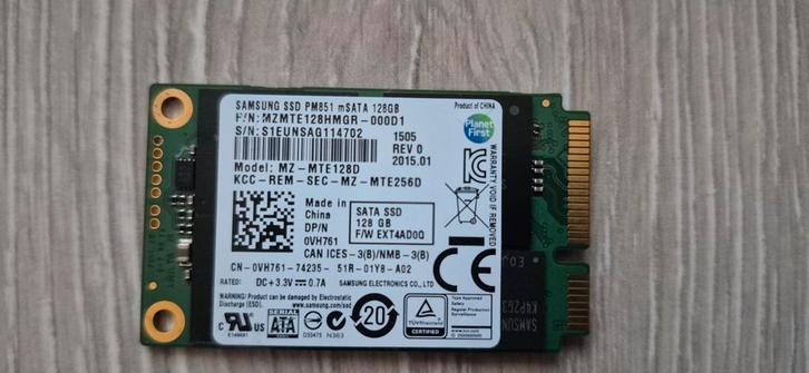 Samsung SSD PM851 mSATA 128GB - Snel en Compact, Computers en Software, Harde schijven, Ophalen of Verzenden