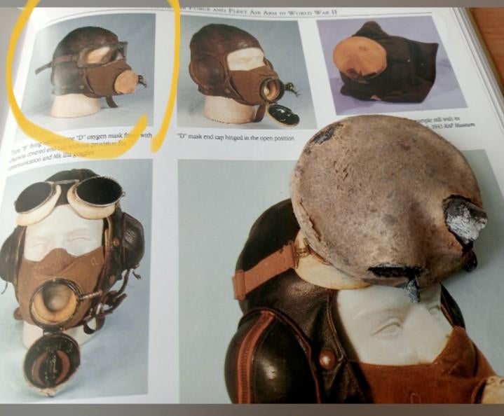 R.A.F vroege zuurstofmasker kap ,battle of Britain, Ophalen of Verzenden