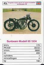 M23 motorkaartje sunbeam modell 95 1934 ( f3 ) -, Ophalen of Verzenden, Zo goed als nieuw, Motoren