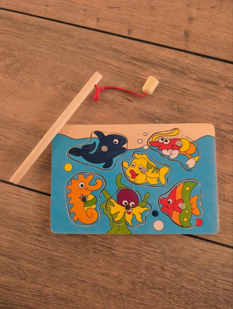 Houten vispuzzel voor kinderen, Kinderen en Baby's, Speelgoed | Educatief en Creatief, Gebruikt, Puzzelen, Ontdekken, Ophalen of Verzenden