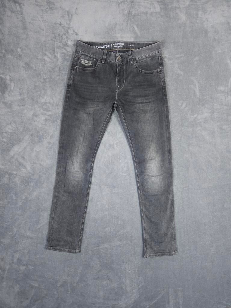 Pme Legend Broek Navigator W32 L32 Slim Fit Zwart Grijs, ., Zwart, W32 (confectie 46) of kleiner, Ophalen of Verzenden