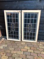 2 OUDE GLAS IN LOOD RAMEN, Antiek en Kunst, Ophalen of Verzenden