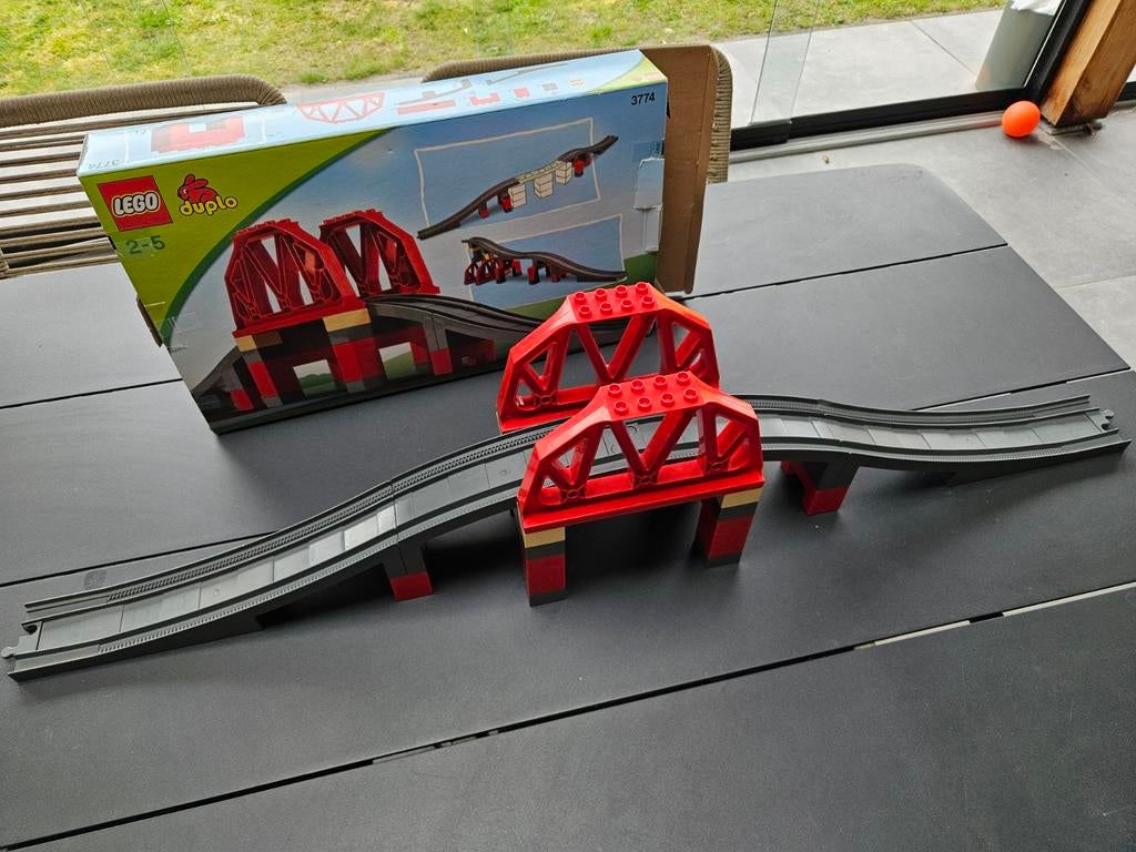 Duplo 3774 - Trein rails brug, Ophalen, Zo goed als nieuw, Duplo