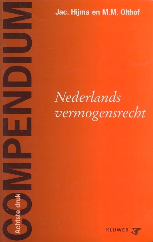 Compendium Nederlands vermogensrecht; J. Hijma; 2002, Boeken, Studieboeken en Cursussen, Gelezen, HBO, Alpha, Verzenden