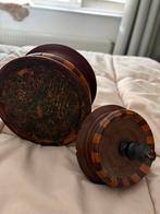 Antieke houten treenware pot met deksel, Antiek en Kunst, Ophalen of Verzenden