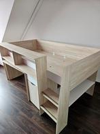 Kinderbed met bureau, Kinderen en Baby's, Kinderkamer | Stapelbedden en Hoogslapers, Ophalen, Gebruikt, Halfhoogslaper