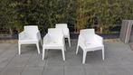 Siesta Box Design Tuinstoelen / Terrasstoelen – Wit – Stapel, Ophalen, Gebruikt, Kunststof, Stapelbaar