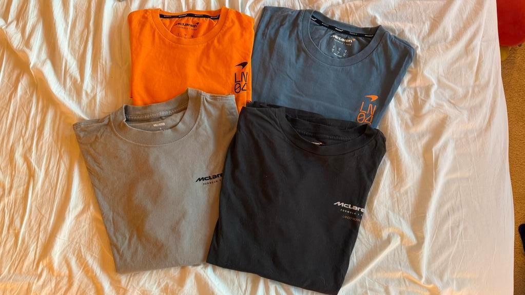 Lando Norris t-shirt bundle | 4x McLaren F1 Shirts | S-M-L, Ophalen of Verzenden, Zo goed als nieuw, Maat 42/44 (L)
