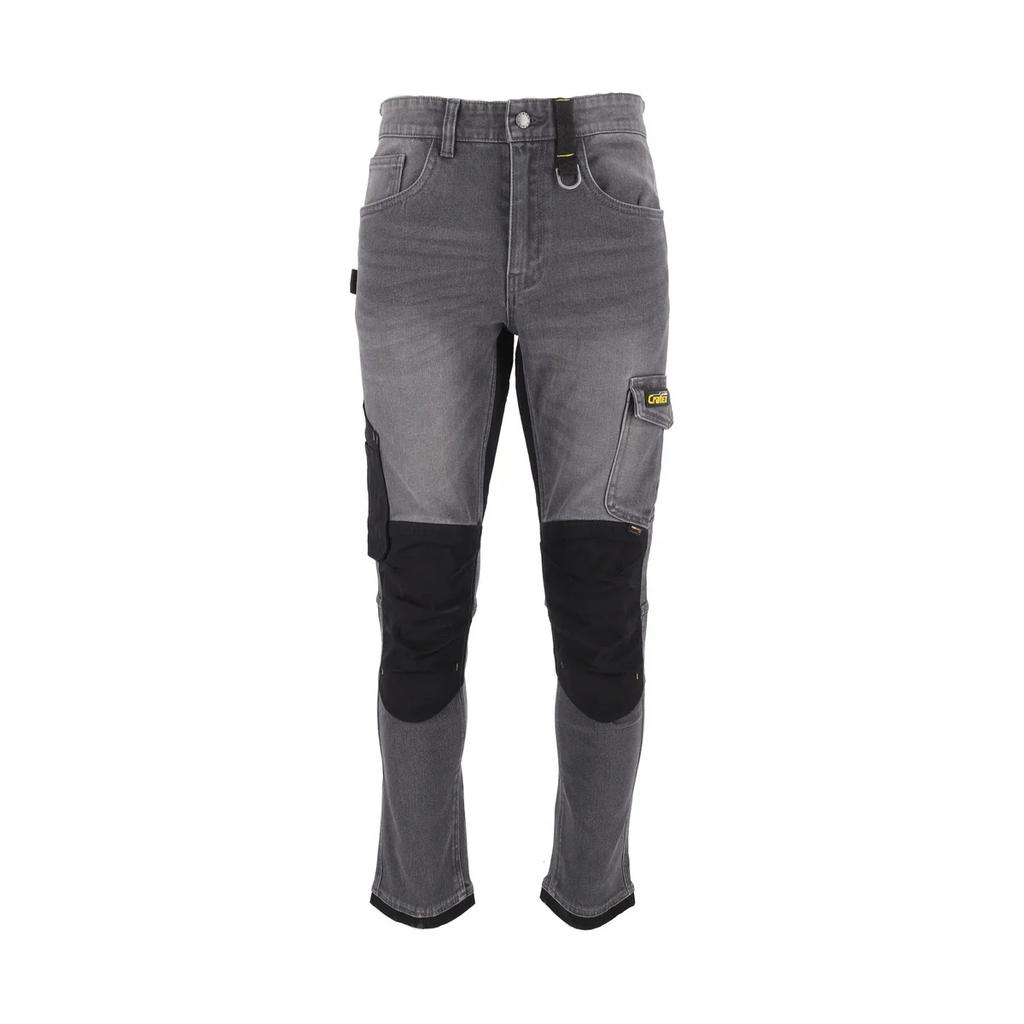 Werkjeans Saxon Cratex Pro Line grijs W30 L34, Ophalen, Nieuw