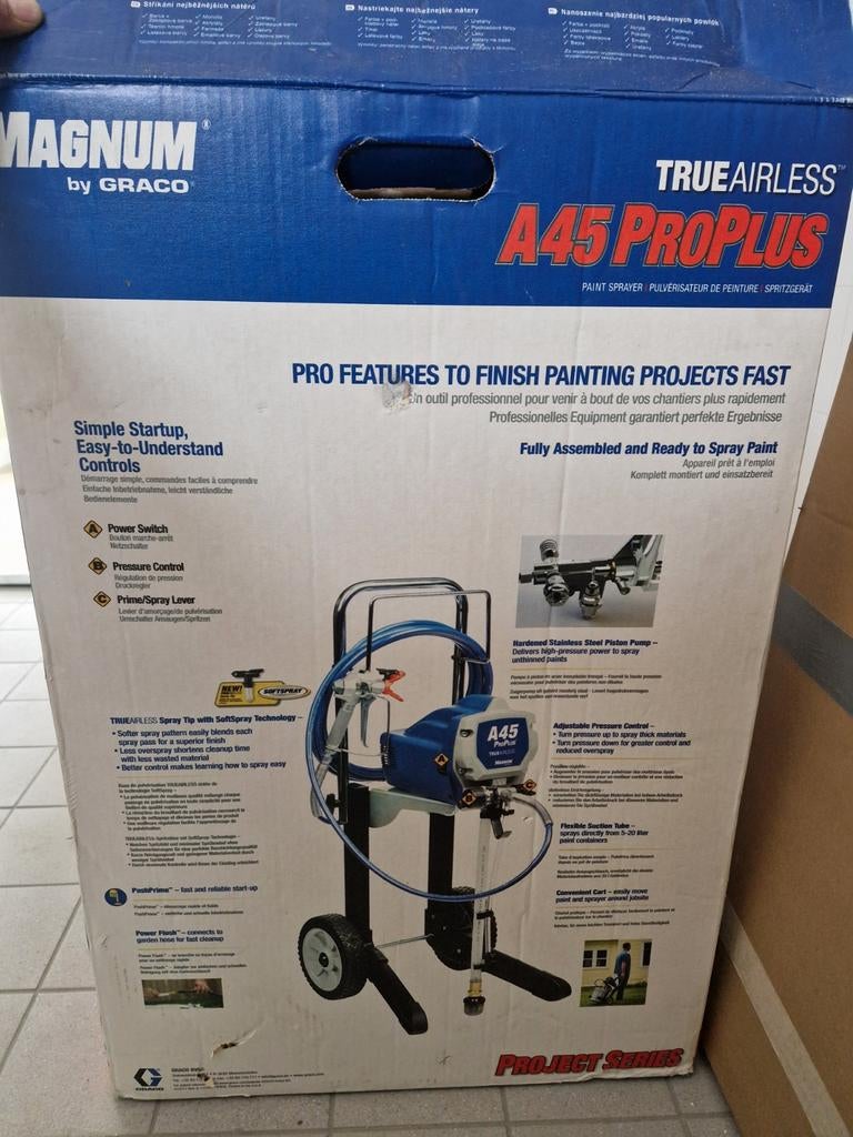Graco Magnum A45 Airless Spuitmachine - Zo goed als nieuw, Ophalen, Zo goed als nieuw, Verfspuit of Verfpomp