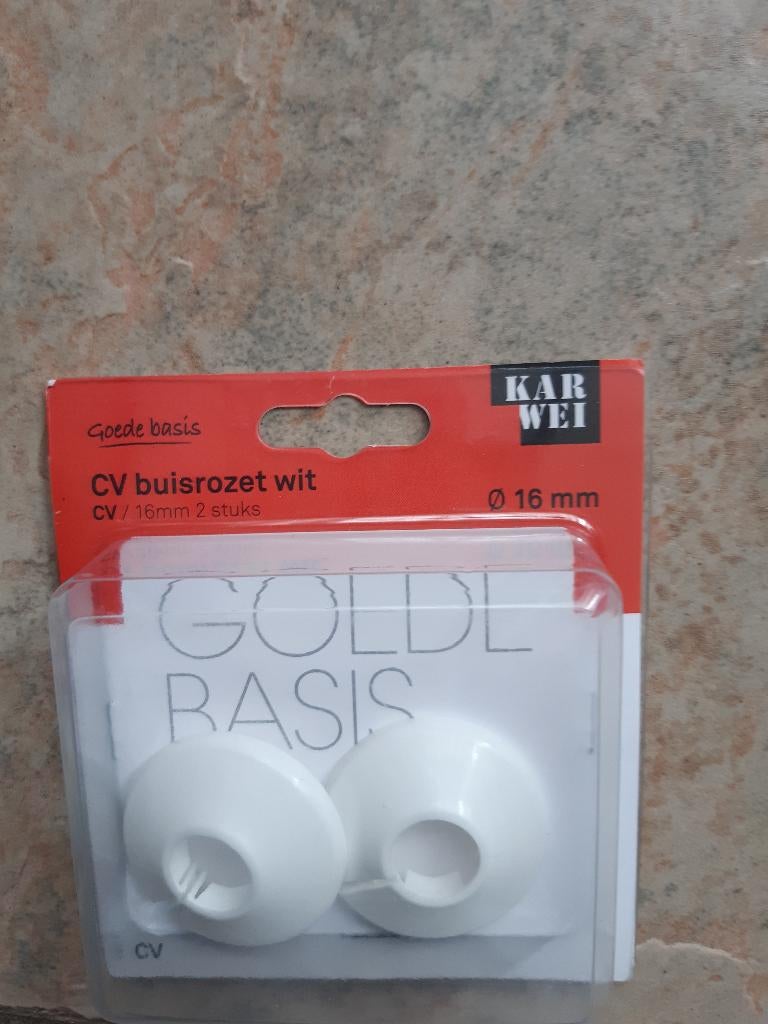 Cv buisrozet wit 16 ml 2 x + losse, Minder dan 30 cm, Cv-ketel of Combi-ketel, Nieuw, Minder dan 60 cm