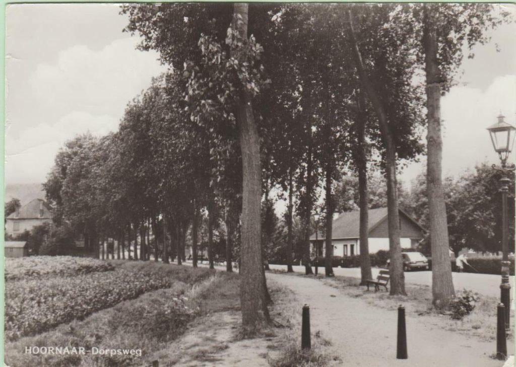 Hoornaar (ZH) Dorpsweg ca. 1980., Verzamelen, Ansichtkaarten | Nederland, Verzenden, 1980 tot heden, Gelopen, Zuid-Holland