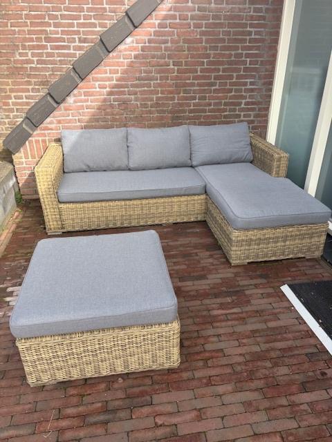 Tuinstel, Tuin en Terras, Tuinsets en Loungesets, Ophalen, Gebruikt, Rotan, 3 zitplaatsen