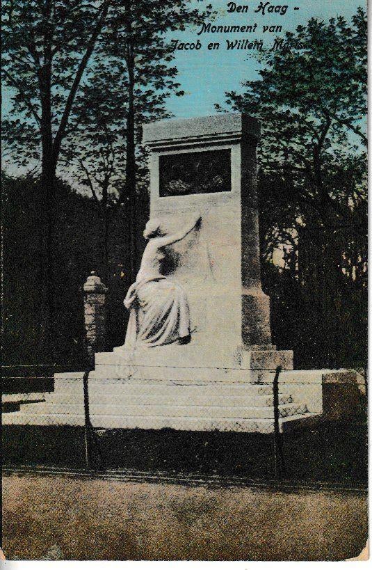 DEN HAAG - MONUMENT van JACOB en WILLEM MARIS, Ophalen of Verzenden, Voor 1920, Gelopen, Zuid-Holland