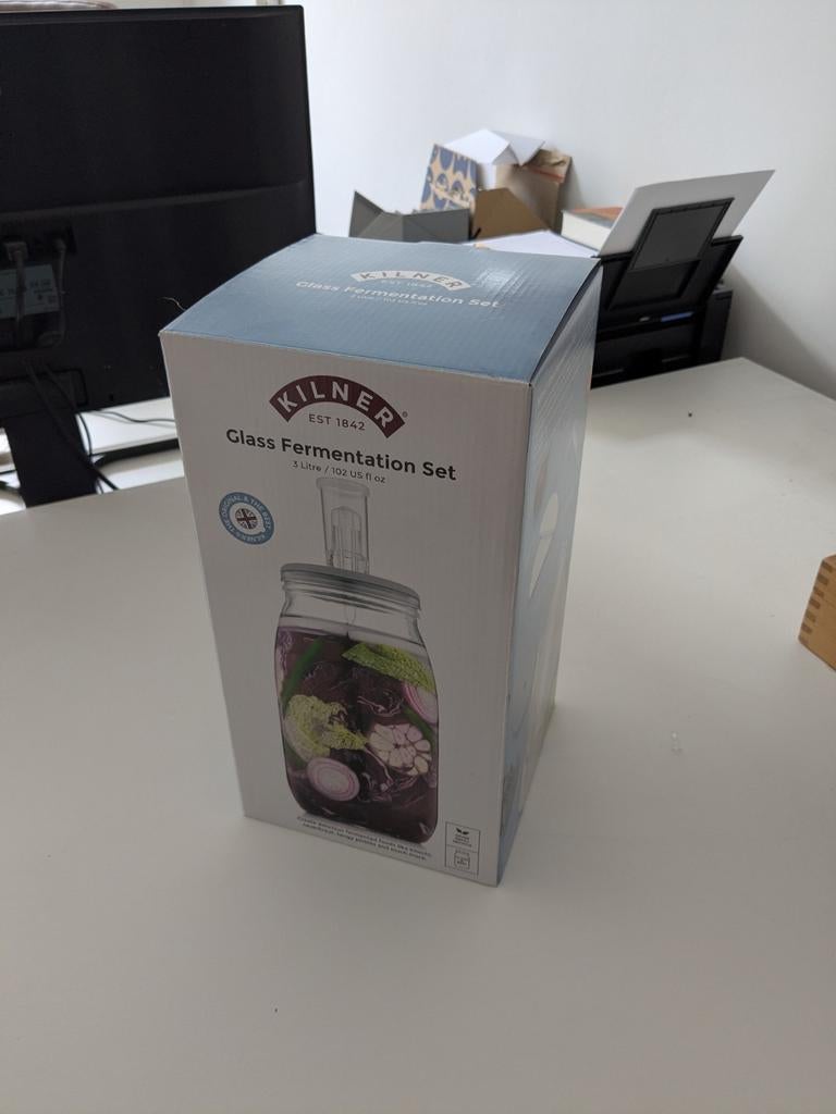 Kilner Glazen Fermentatie Set 3 Liter, Huis en Inrichting, Keuken | Keukenbenodigdheden, Ophalen, Glas, Nieuw, Voorraadpot