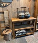 Teakhouten open kast - wandmeubel, Huis en Inrichting, Ophalen, Met plank(en), -, -