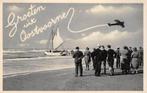 Groeten uit Oostvoorne Vliegtuig Strand Schip en volk 1935, Verzenden, 1920 tot 1940, Gelopen, Zuid-Holland