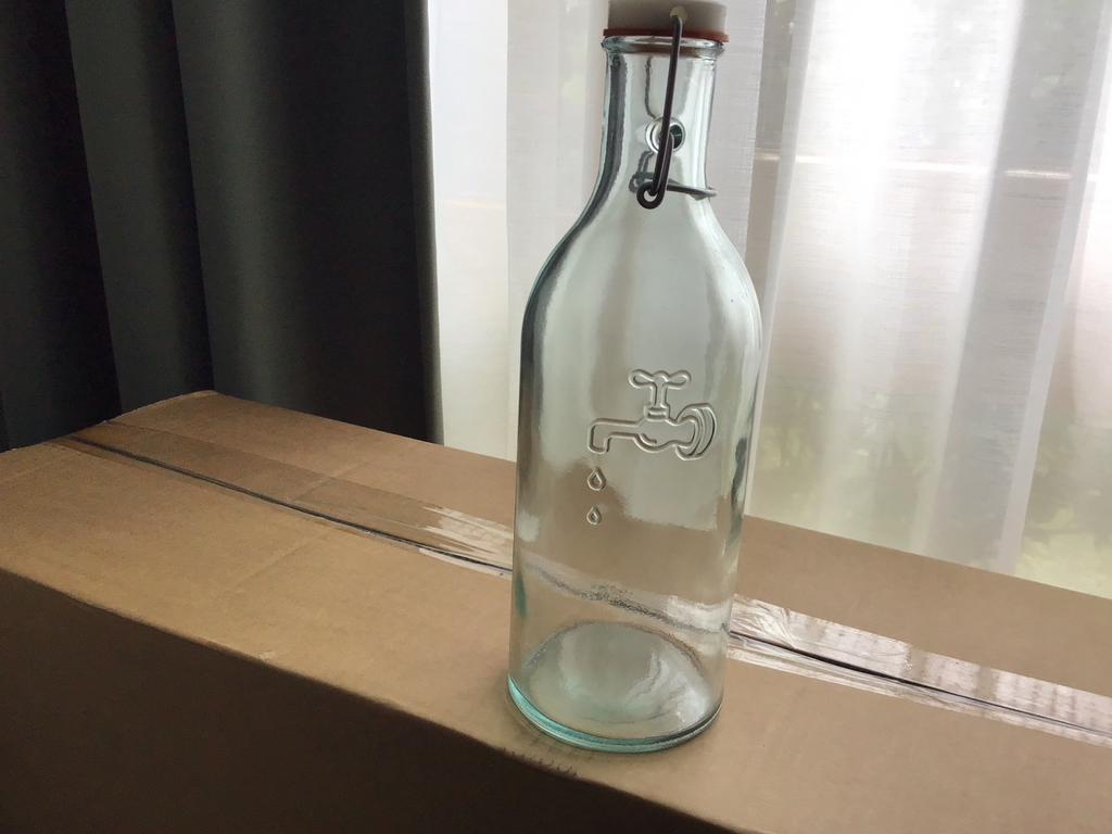 Jamie Oliver Waterfles met Beugelsluiting - Glas, Ophalen of Verzenden, Zo goed als nieuw, Overige merken, Glas