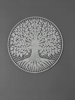 Levensboom white / zwart cirkel 60 cm, Ophalen of Verzenden, Nieuw, Binnen