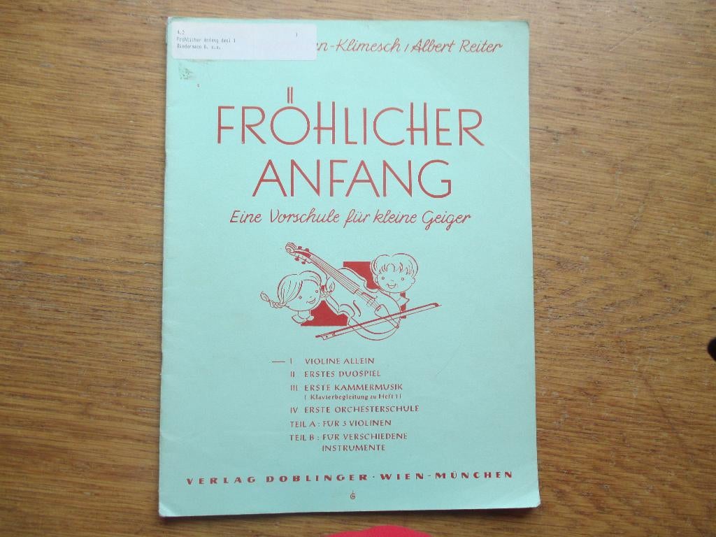 Fröhlicher anfang - voor kleine viool beginners, Gebruikt, Klassiek, Les of Cursus, Ophalen of Verzenden