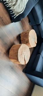 Salontafeltjes boomstam, Huis en Inrichting, Tafels | Salontafels, Ophalen, Rond, Minder dan 50 cm, Minder dan 50 cm