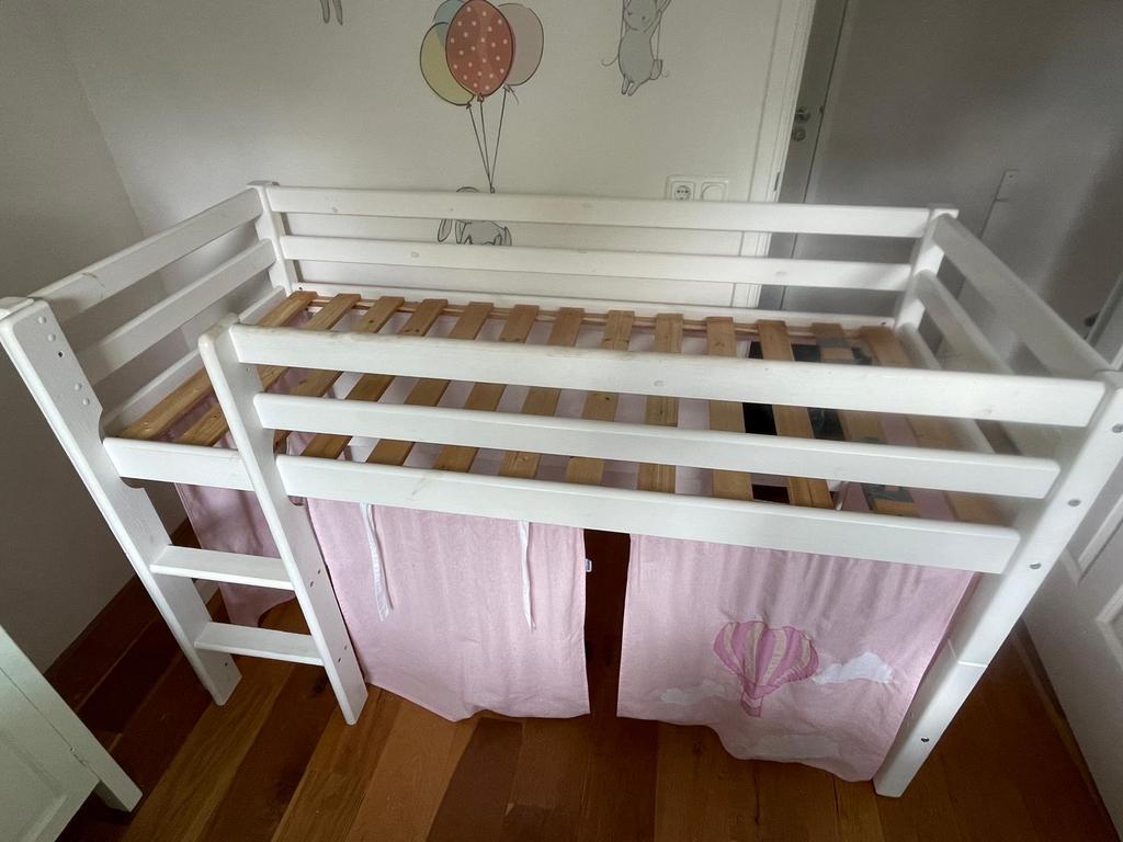 Kinderbed Meisjesbed Halfhoogslaper van HoppeKids, Kinderen en Baby's, Ophalen, Zo goed als nieuw, Halfhoogslaper