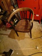 4x Oude kroeg stoelen - Vintage houten caféstoelen, Ophalen, Bruin, Vier, Hout