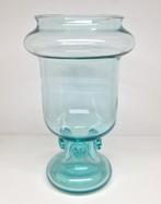 Royal Leerdam Kristalunie blauw glazen bokaal Willem Heesen., Antiek en Kunst, Ophalen of Verzenden