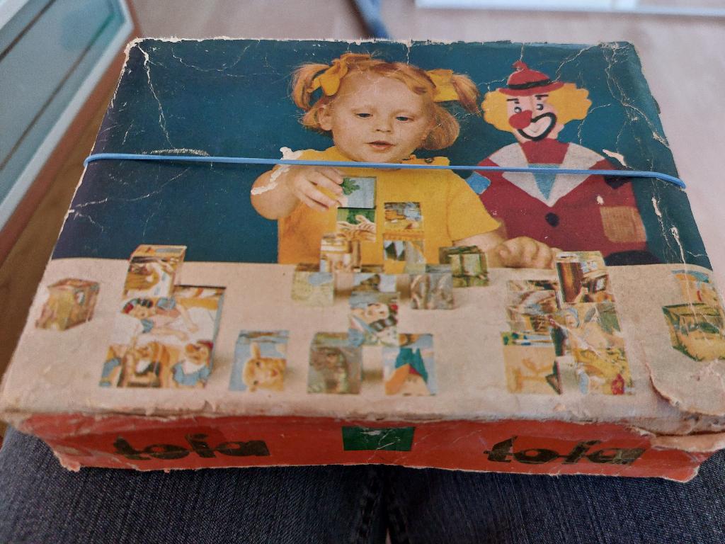 oude houten blokkenpuzzel, Antiek en Kunst, Antiek | Speelgoed, Ophalen of Verzenden