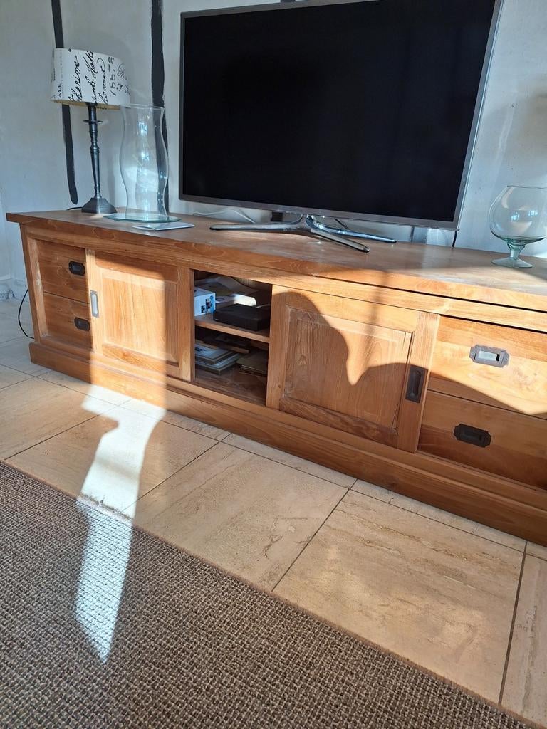 Teak TV meubel - 185x54x55 cm, Ophalen of Verzenden