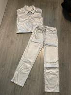 NAME IT meisje zilver coated broek en gilet mt 146 / 152, Ophalen of Verzenden, Zo goed als nieuw, Meisje, Setje