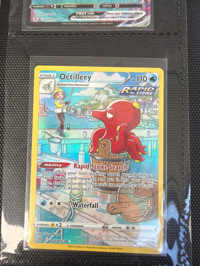 Octillery TG03/TG30 Pokémon Kaart - Rapid Strike, Ophalen of Verzenden, Zo goed als nieuw, Losse kaart, Foil