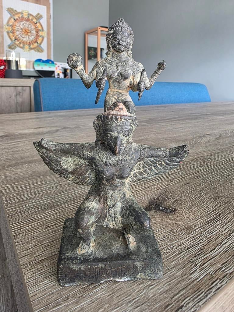 Brons beeld vishnu garuda, Ophalen of Verzenden