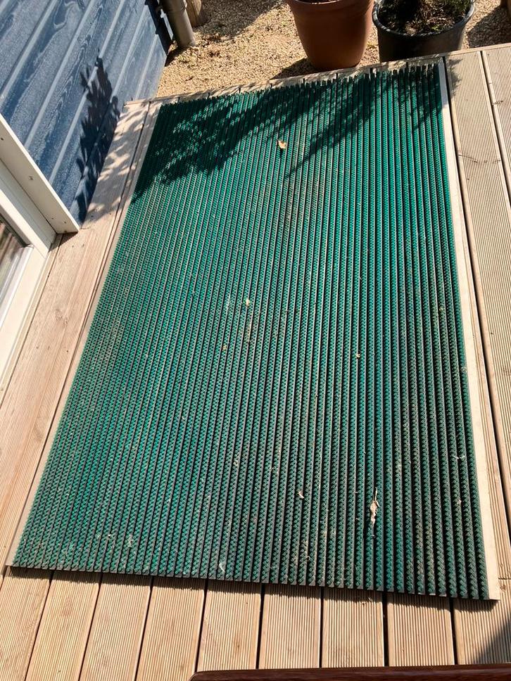 Stevige Droogloopmat 110x175 met Aluminium strip, Tuin en Terras, Deurmatten, Gebruikt, Overige materialen, Droogloopmat, Buiten