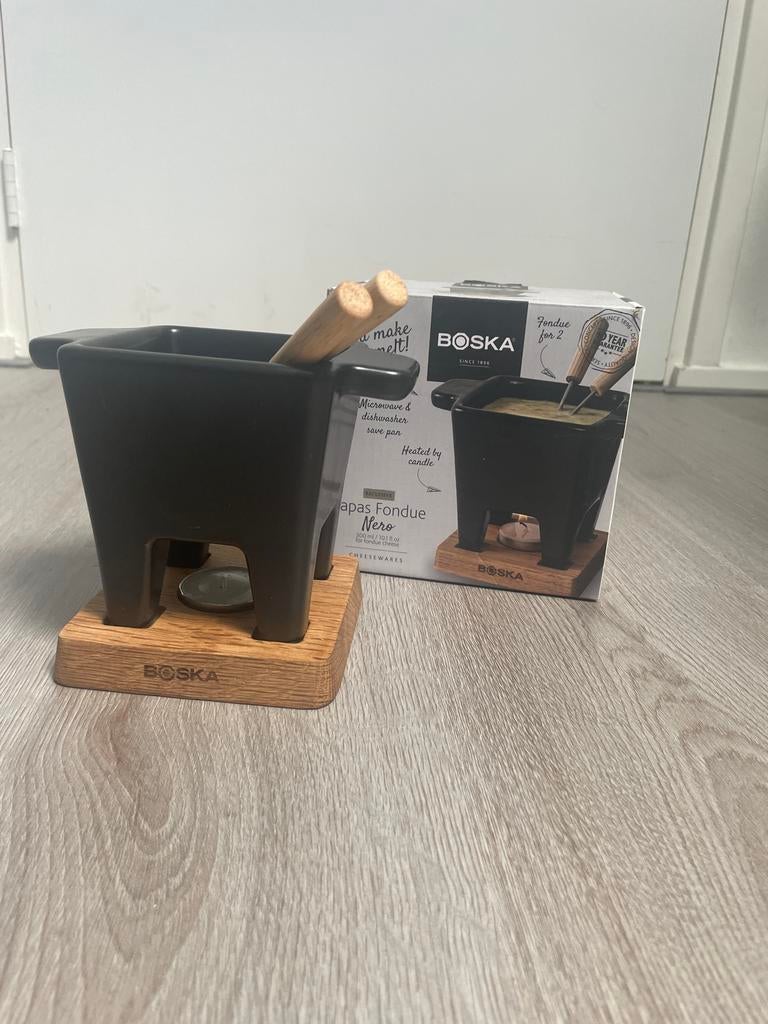 Boska Kaasfondue Nero voor 2 personen - Nieuw in doos, Overige typen, Ophalen of Verzenden, Nieuw, Zwart
