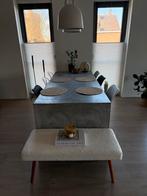 Betonnen tafel met stoelen - Industriële look, Ophalen, Overige materialen, 200 cm of meer, 50 tot 100 cm