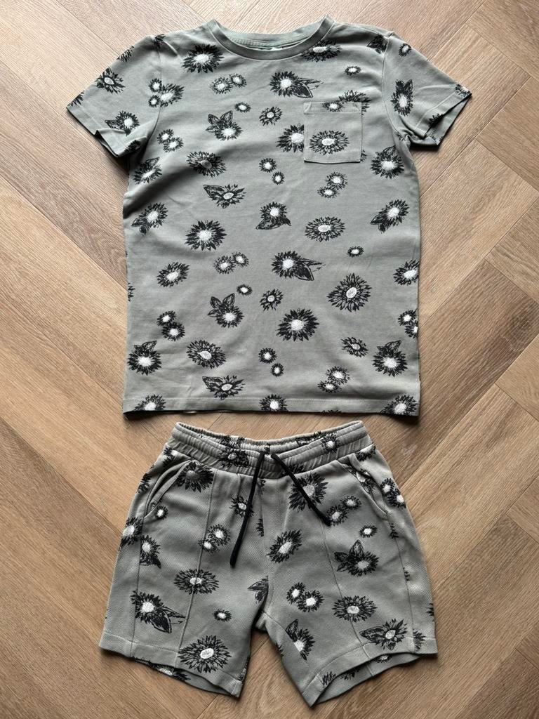 Jill & Mitch zomersetje groen maat 134/140, Ophalen of Verzenden, Gebruikt, Jongen, Setje