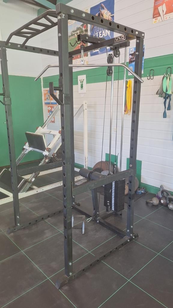 Laud squatrek incl 100kg pulley & row, Ophalen, Benen, Gebruikt, Krachtstation