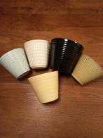 bloempotjes 5 stuks vintage merkloos adco look-a-like, Ophalen of Verzenden