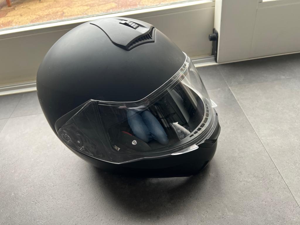 Helm maat m, Fietsen en Brommers, Brommerhelmen, Ophalen of Verzenden, Gebruikt, Medium, Onbekend