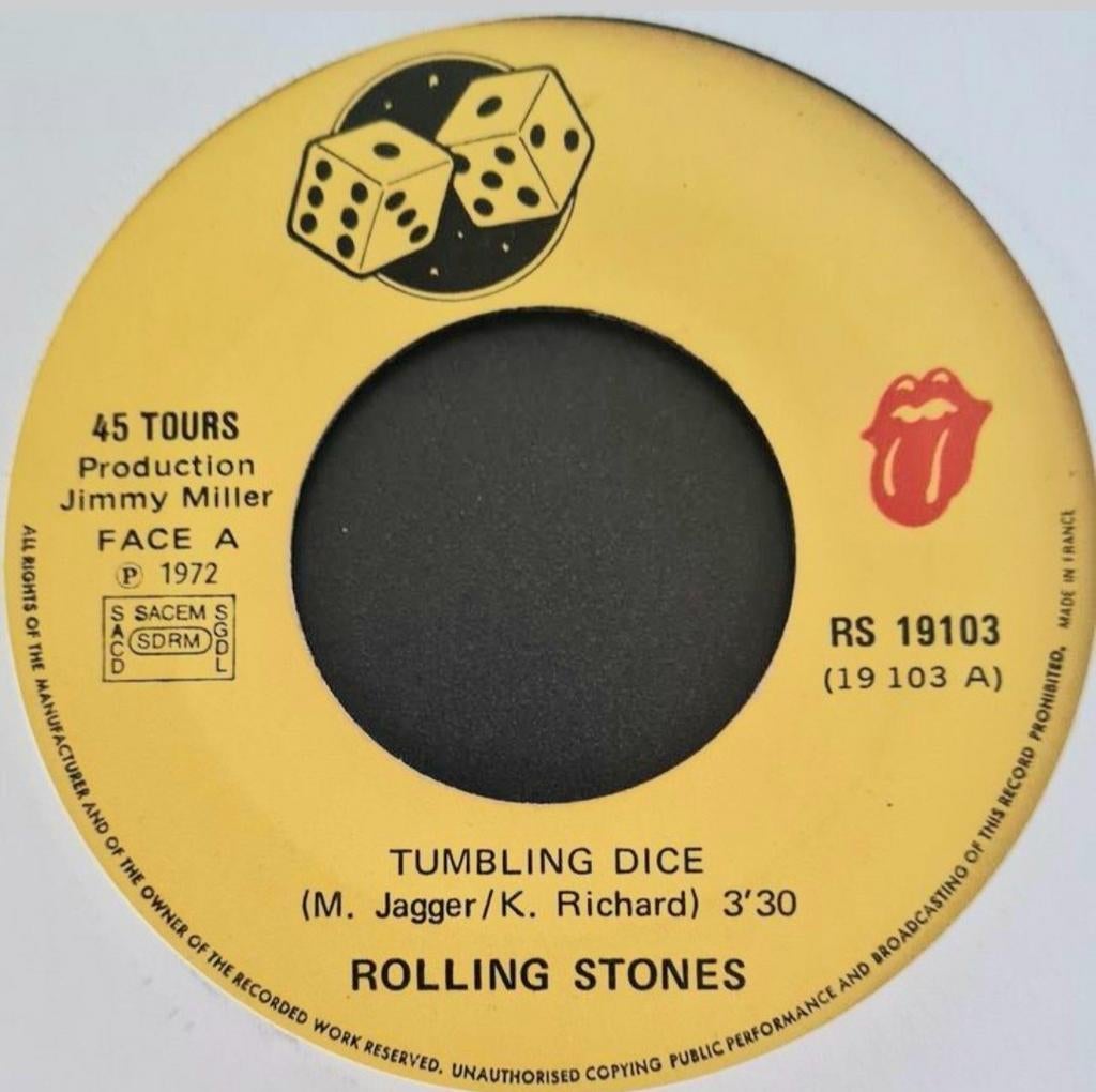 THE ROLLING STONES  - TUMBLING DICE, Cd's en Dvd's, Vinyl Singles, Ophalen of Verzenden, Gebruikt
