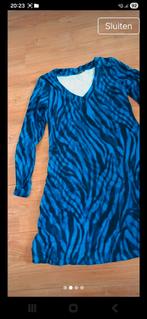 Kobalt blauw zwart jurkje, maat 38, Maat 38/40 (M), Blauw, Ophalen of Verzenden, Zo goed als nieuw