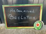 Heineken Krijtbord dubbelzijdig, Ophalen of Verzenden, Zo goed als nieuw, Reclamebord, Plaat of Schild, Heineken
