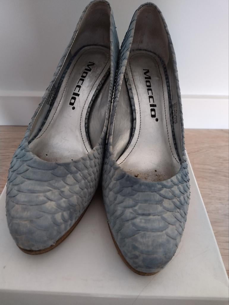 Moccio pumps blauw spijkerblauw maat 39, Kleding | Dames, Schoenen, Ophalen of Verzenden, Zo goed als nieuw, Blauw